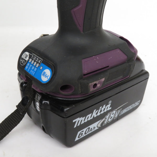 makita マキタ 18V 6.0Ah 充電式インパクトドライバ オーセンティックパープル ケース・充電器・バッテリ2個セット TD173DGXAP 中古