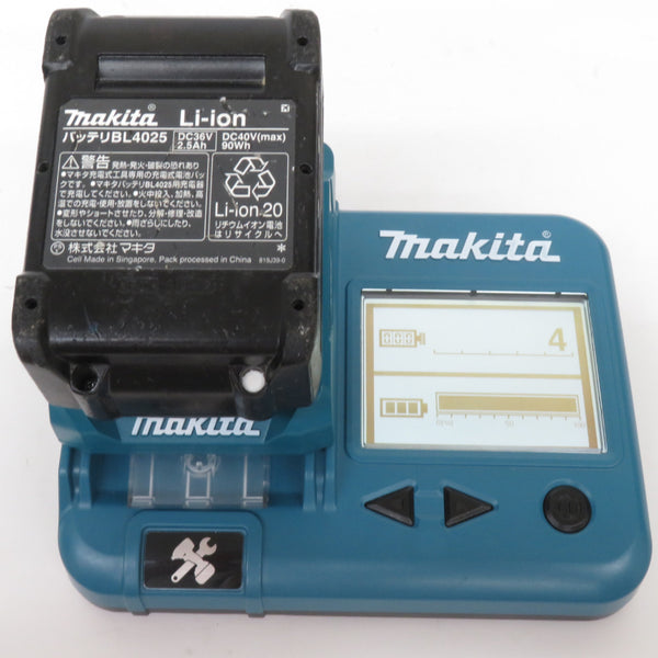 makita マキタ 40Vmax 2.5Ah Li-ionバッテリ 残量表示付 雪マーク付 充電回数4回 BL4025 A-69923 中古