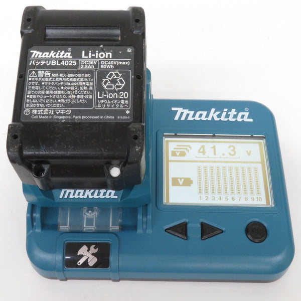 makita マキタ 40Vmax 2.5Ah Li-ionバッテリ 残量表示付 雪マーク付 充電回数4回 BL4025 A-69923 中古