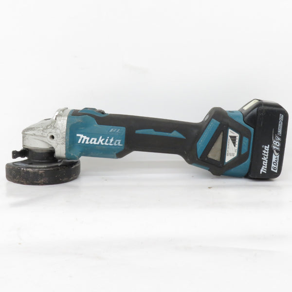 makita マキタ 18V 6.0Ah 100mm 充電式ディスクグラインダ スライドスイッチ ダイヤル変速 バッテリ1個付 GA412D 中古