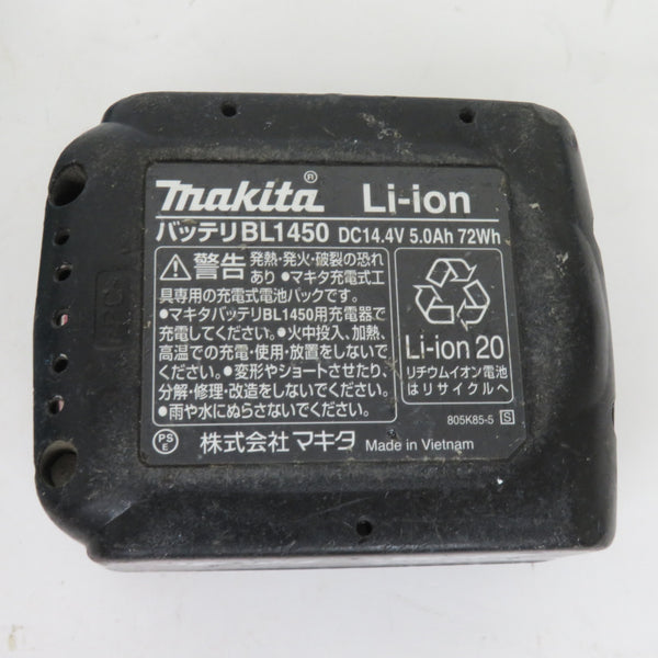 makita マキタ 14.4V 5.0Ah Li-ionバッテリ 残量表示なし 充電回数74回 BL1450 A-59259 中古