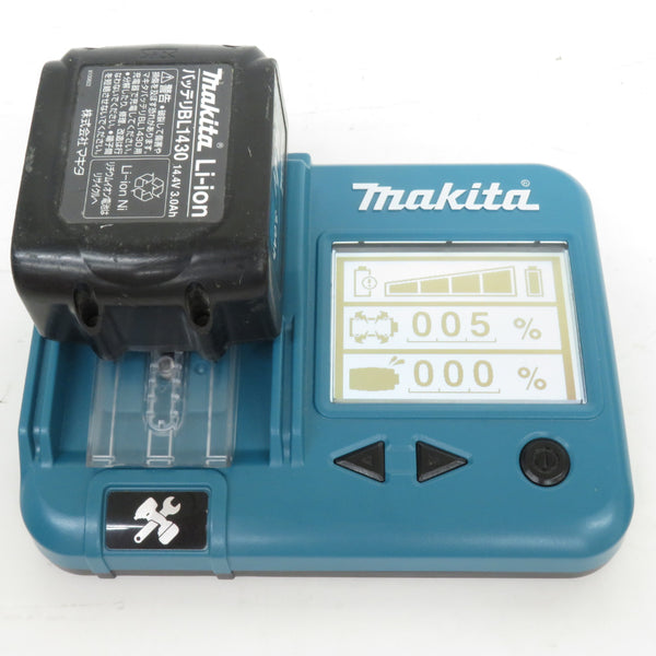 makita マキタ 14.4V 3.0Ah Li-ionバッテリ 残量表示なし 充電回数146回 初期型 ブルーライン BL1430 中古