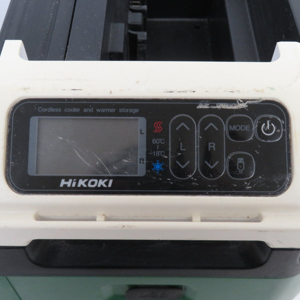 HiKOKI ハイコーキ 14.4V/18V/マルチボルトバッテリ対応 コードレス冷温庫 18L アグレッシブグリーン 本体のみ ACアダプタ付 UL18DB 中古