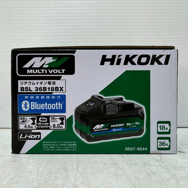 HiKOKI ハイコーキ マルチボルト 36V-4.0Ah 18V-8.0Ah Li-ionバッテリ リチウムイオン電池 新型 Bluetooth連動機能付 外箱汚れあり BSL36B18BX 0037-9244 未使用品