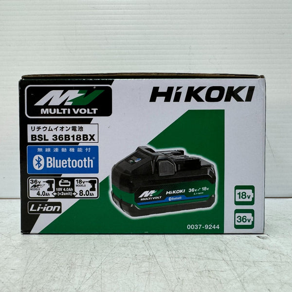 HiKOKI ハイコーキ マルチボルト 36V-4.0Ah 18V-8.0Ah Li-ionバッテリ リチウムイオン電池 新型 Bluetooth連動機能付 外箱汚れあり BSL36B18BX 0037-9244 未使用品