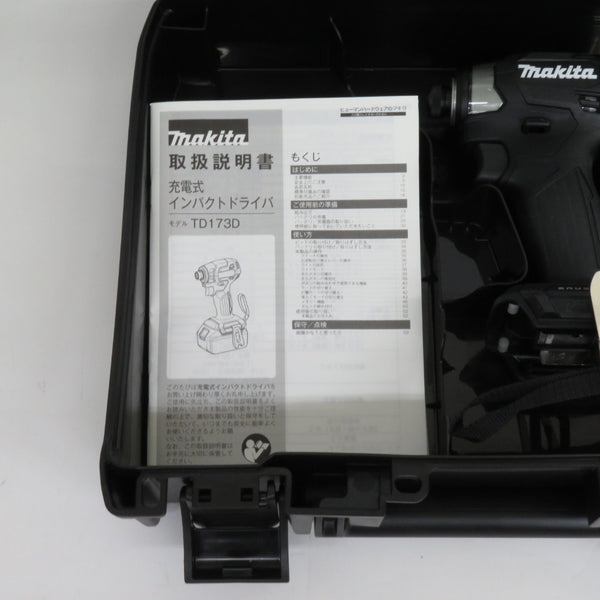 makita マキタ 18V対応 充電式インパクトドライバ 黒 本体のみ ケース付 TD173DZB 未使用品