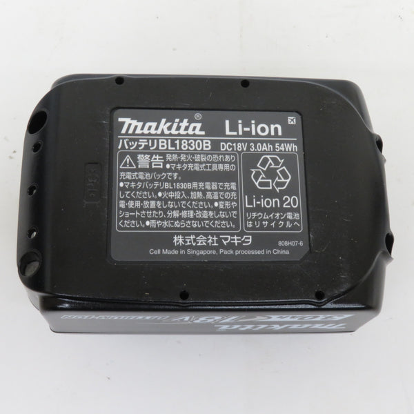 makita マキタ 18V 3.0Ah Li-ionバッテリ 残量表示付 充電回数1回 BL1830B A-60442 中古美品