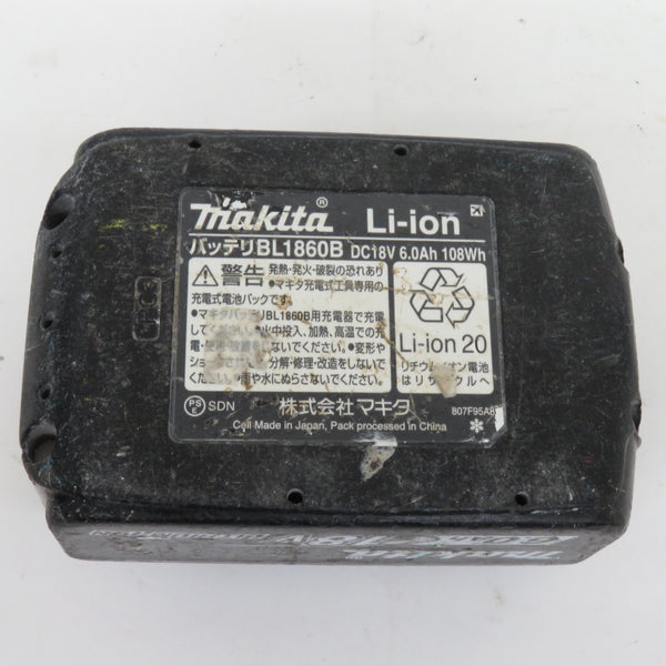 makita マキタ 18V 6.0Ah Li-ionバッテリ 残量表示付 雪マーク付 充電回数129回 BL1860B A-60464 中古