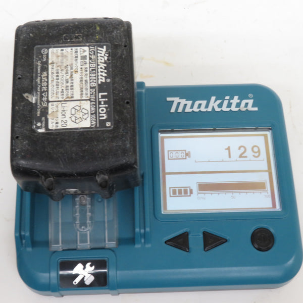 makita マキタ 18V 6.0Ah Li-ionバッテリ 残量表示付 雪マーク付 充電回数129回 BL1860B A-60464 中古