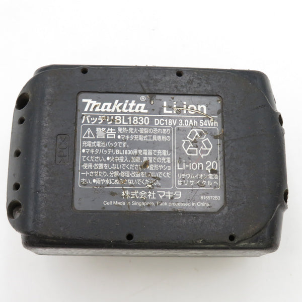 makita マキタ 18V 3.0Ah Li-ionバッテリ 残量表示なし 充電回数430回 BL1830 中古