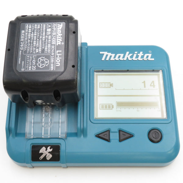 makita マキタ 14.4V 3.0Ah Li-ionバッテリ 残量表示付 充電回数14回 BL1430B A-60698 中古美品