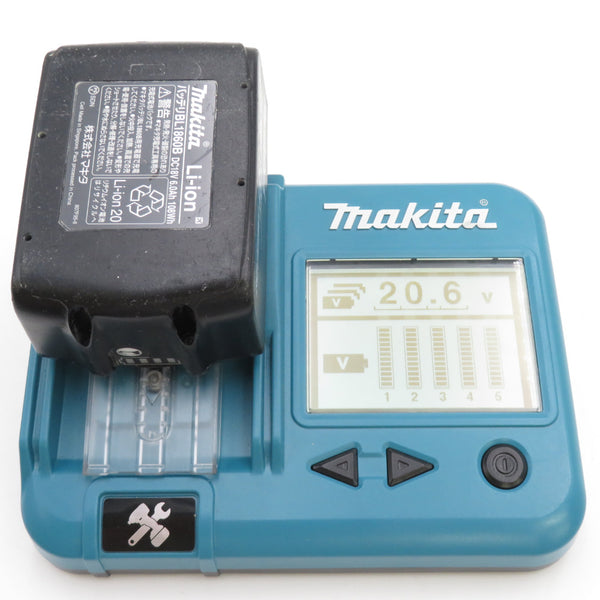 makita マキタ 18V 6.0Ah Li-ionバッテリ 残量表示付 雪マークなし 充電回数83回 BL1860B A-60464 中古