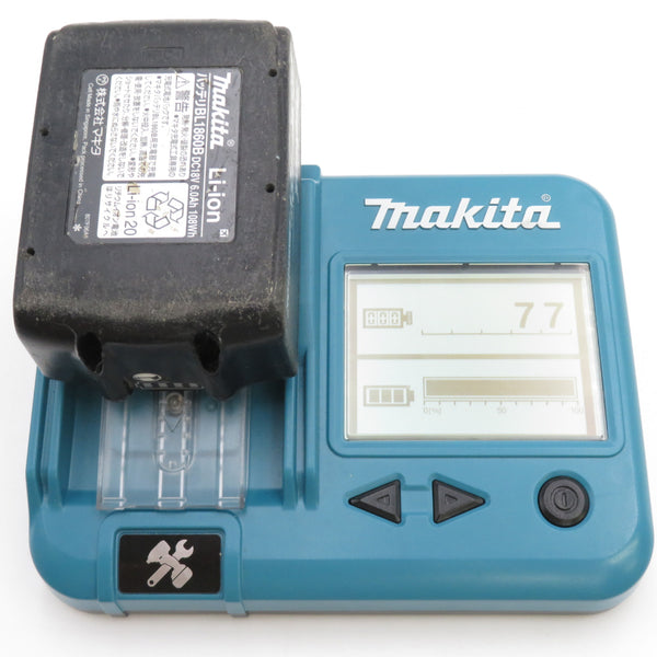 makita マキタ 18V 6.0Ah Li-ionバッテリ 残量表示付 雪マーク付 充電回数77回 BL1860B A-60464 中古