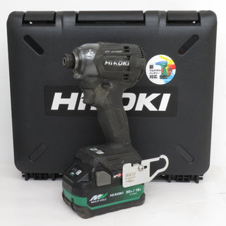 HiKOKI ハイコーキ 18V 5.0Ah コードレスインパクトドライバ ストロングブラック ケース・充電器・マルチボルトバッテリ2個セット ケース相違あり WH18DC(2XPBZ) 中古