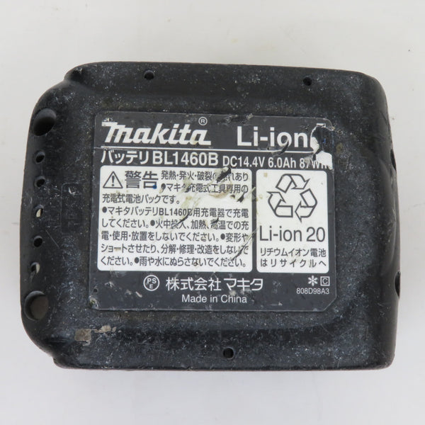 makita マキタ 14.4V 6.0Ah Li-ionバッテリ 残量表示付 雪マーク付 充電回数84回 BL1460B A-60660 中古