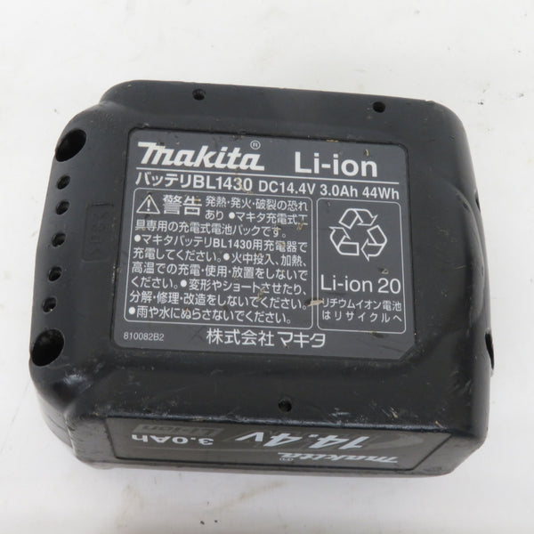 makita マキタ 14.4V 3.0Ah Li-ionバッテリ 残量表示なし 充電回数132回 BL1430 A-42634 中古