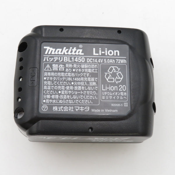 makita マキタ 14.4V 5.0Ah Li-ionバッテリ 残量表示なし 充電回数6回 BL1450 A-59259 中古美品