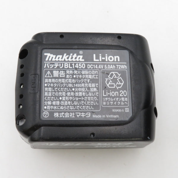 makita マキタ 14.4V 5.0Ah Li-ionバッテリ 残量表示なし 充電回数5回 BL1450 A-59259 中古美品