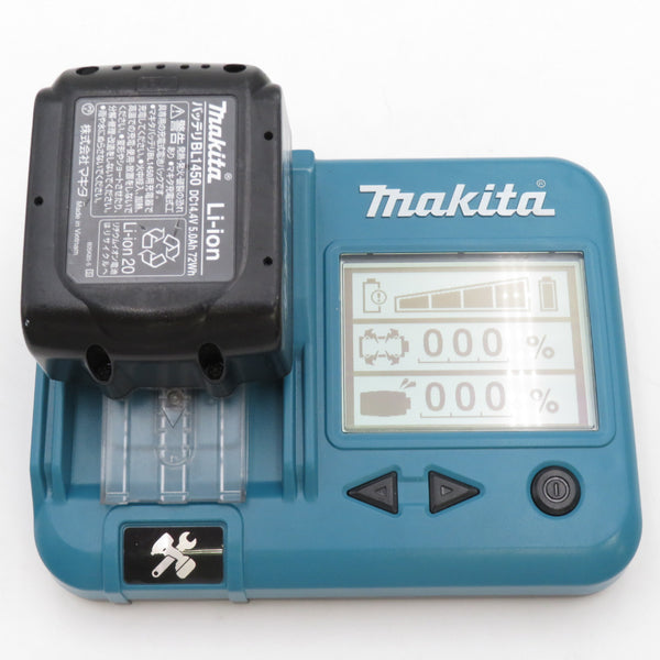 makita マキタ 14.4V 5.0Ah Li-ionバッテリ 残量表示なし 充電回数5回 BL1450 A-59259 中古美品