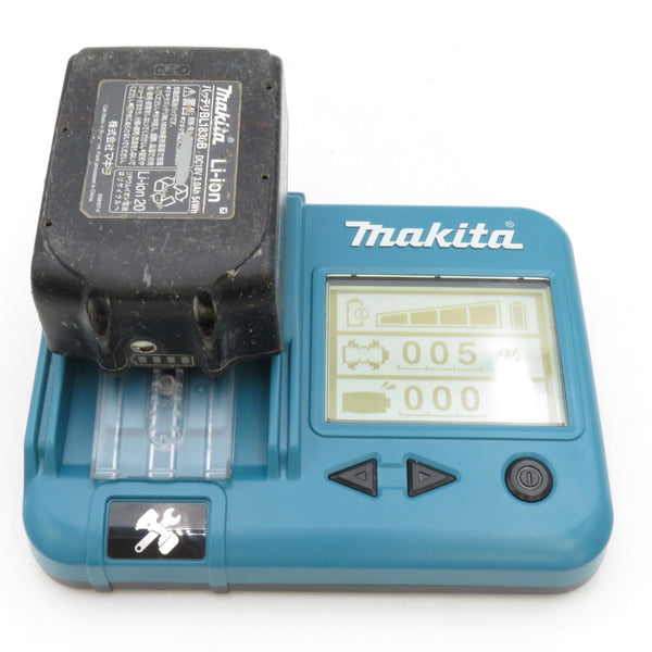 makita マキタ 18V 3.0Ah Li-ionバッテリ 残量表示付 充電回数76回 残量表示ボタン破れあり BL1830B A-60442 中古