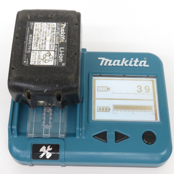 makita マキタ 18V 6.0Ah Li-ionバッテリ 残量表示付 雪マーク付 充電回数39回 BL1860B A-60464 中古