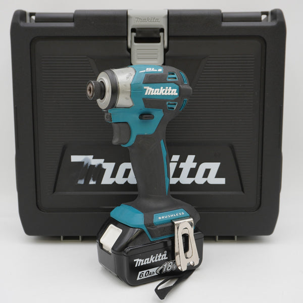 makita マキタ 18V 6.0Ah 充電式インパクトドライバ 青 ケース・充電器・バッテリ2個セット TD173DRGX 中古美品