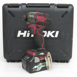 HiKOKI ハイコーキ マルチボルト36V 2.5Ah コードレスインパクトドライバ フレアレッド ケース・充電器・バッテリ2個セット WH36DC(2XPR) 中古