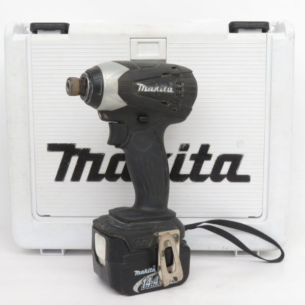 makita マキタ 14.4V 3.0Ah 充電式インパクトドライバ 黒 ケース・充電器・バッテリ2個セット TD134DX2B 中古