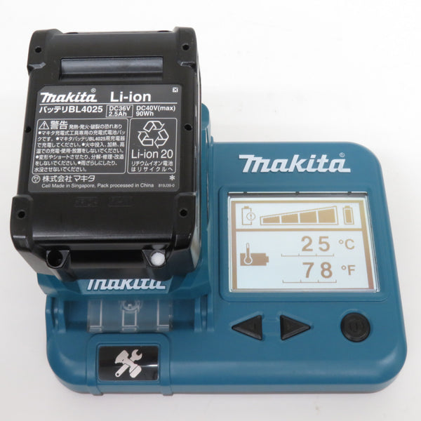 makita マキタ 40Vmax 2.5Ah Li-ionバッテリ 残量表示付 雪マーク付 充電回数2回 BL4025 A-69923 中古美品