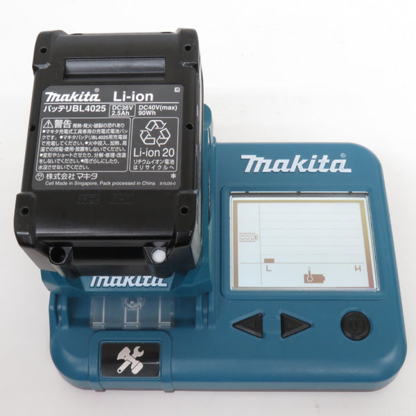 makita マキタ 40Vmax 2.5Ah Li-ionバッテリ 残量表示付 雪マーク付 充電回数2回 BL4025 A-69923 中古美品