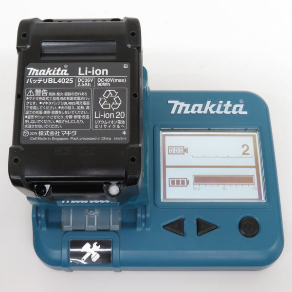 makita マキタ 40Vmax 2.5Ah Li-ionバッテリ 残量表示付 雪マーク付 充電回数2回 BL4025 A-69923 中古美品