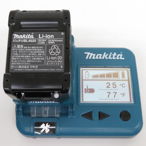 makita マキタ 40Vmax 2.5Ah Li-ionバッテリ 残量表示付 雪マーク付 充電回数2回 BL4025 A-69923 中古美品