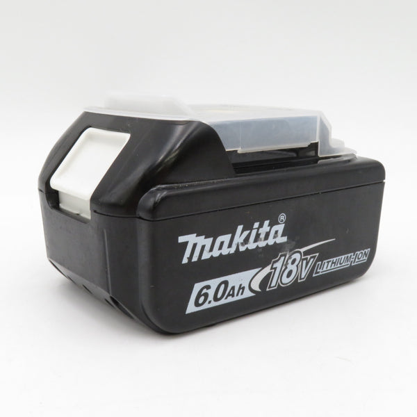 makita マキタ 18V 6.0Ah Li-ionバッテリ 残量表示付 雪マーク付 カバー付 充電回数1回 BL1860B A-60464 中古美品