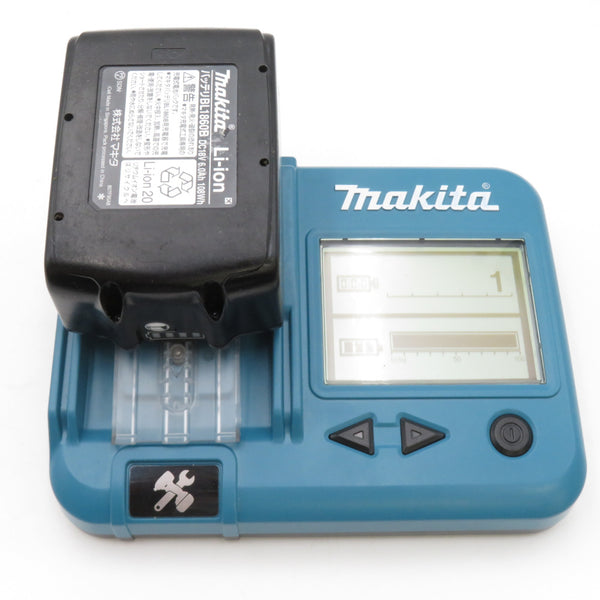 makita マキタ 18V 6.0Ah Li-ionバッテリ 残量表示付 雪マーク付 カバー付 充電回数1回 BL1860B A-60464 中古美品