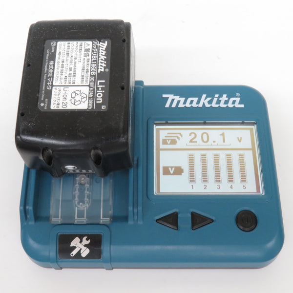 makita マキタ 18V 6.0Ah Li-ionバッテリ 残量表示付 雪マーク付 充電回数8回 BL1860B A-60464 中古