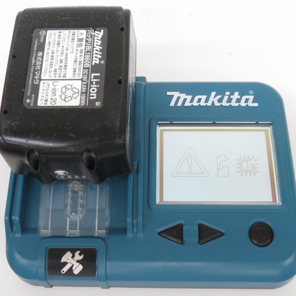 makita マキタ 18V 6.0Ah Li-ionバッテリ 残量表示付 雪マーク付 充電回数8回 BL1860B A-60464 中古