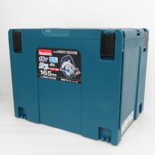 makita マキタ 18V 6.0Ah 165mm 充電式マルノコ 黒 ケース・充電器・バッテリ2個・鮫肌チップソーセット HS631DGXSB 未使用品