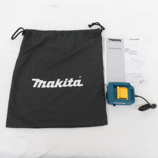 makita マキタ 10.8V/14.4V/18V対応 充電式暖房ひざ掛け 黒 本体のみ 中古 CB200D 中古美品