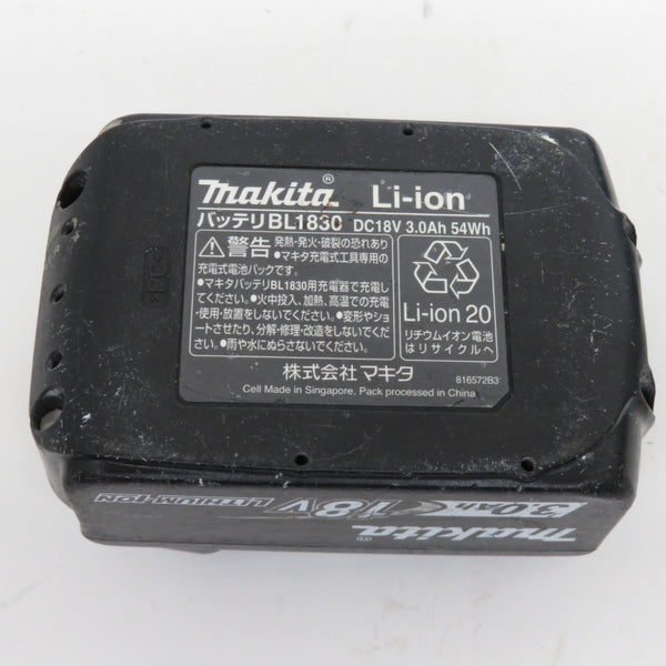 makita マキタ 18V 3.0Ah Li-ionバッテリ 残量表示なし 充電回数154回 BL1830 中古