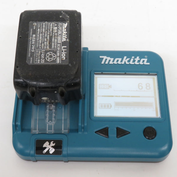 makita マキタ 18V 6.0Ah Li-ionバッテリ 残量表示付 雪マークなし 充電回数68回 残量表示ボタン割れあり BL1860B A-60464 中古