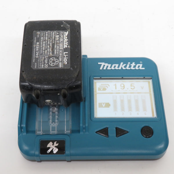 makita マキタ 18V 6.0Ah Li-ionバッテリ 残量表示付 雪マークなし 充電回数68回 残量表示ボタン割れあり BL1860B A-60464 中古