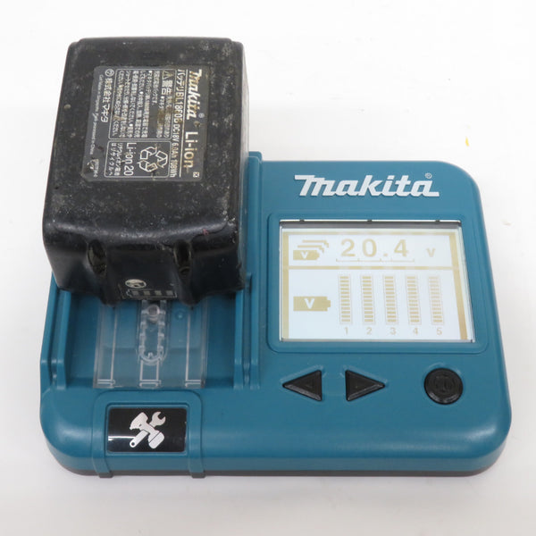 makita マキタ 18V 6.0Ah Li-ionバッテリ 残量表示付 雪マークなし 充電回数50回 残量表示ボタン割れあり BL1860B A-60464 中古