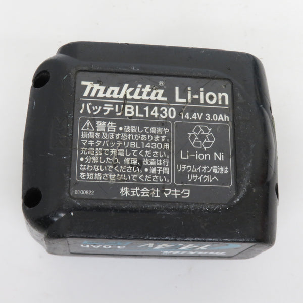 makita マキタ 14.4V 3.0Ah Li-ionバッテリ 残量表示なし 充電回数14回 初期型 ブルーライン BL1430 中古