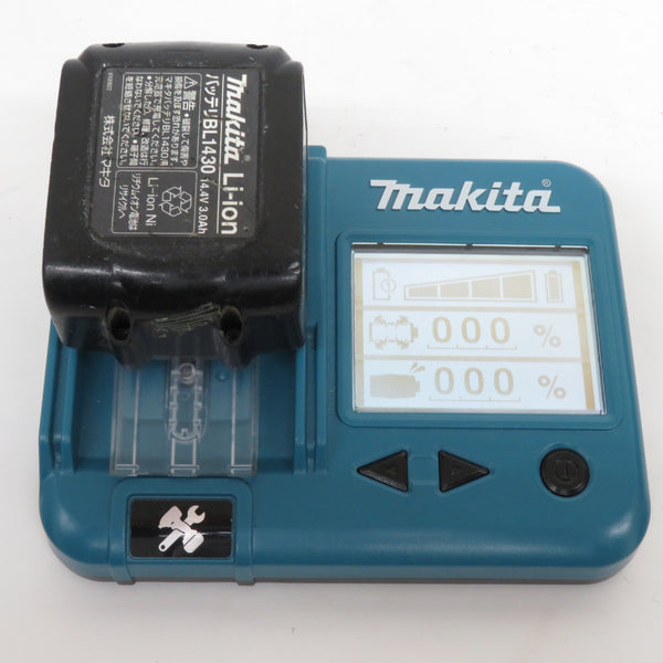 makita マキタ 14.4V 3.0Ah Li-ionバッテリ 残量表示なし 充電回数14回 初期型 ブルーライン BL1430 中古