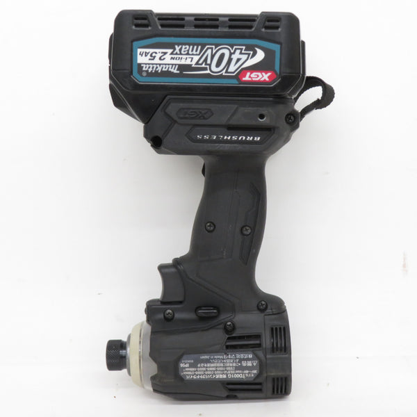 makita マキタ 40Vmax 2.5Ah 充電式インパクトドライバ 黒 ケース・充電器・バッテリ2個セット TD001GRDXB 中古