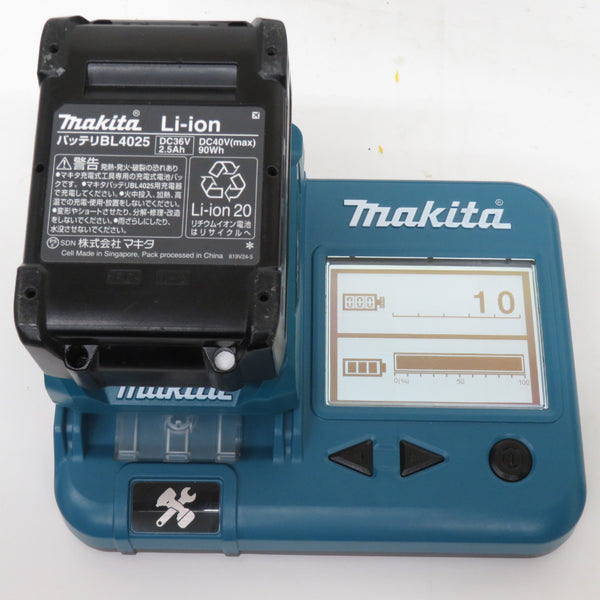 makita マキタ 40Vmax 2.5Ah 充電式インパクトドライバ 黒 ケース・充電器・バッテリ2個セット TD001GRDXB 中古