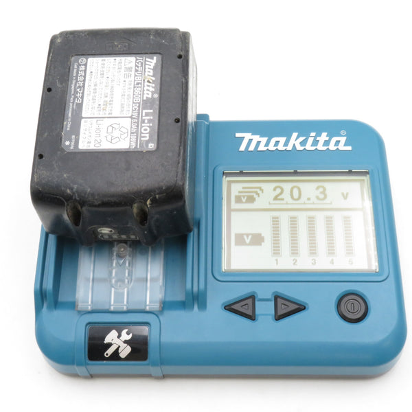 makita マキタ 18V 6.0Ah Li-ionバッテリ 残量表示付 雪マーク付 充電回数28回 BL1860B A-60464 中古