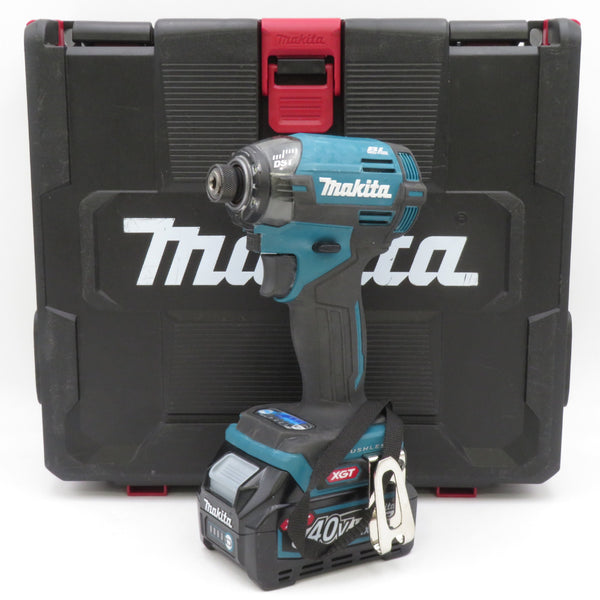 makita マキタ 40Vmax 2.5Ah 充電式インパクトドライバ 青 ケース・充電器・バッテリ2個セット TD002GRDX 中古美品