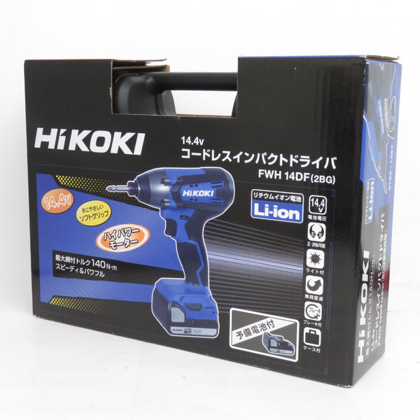 HiKOKI ハイコーキ 14.4V 2.0Ah コードレスインパクトドライバ DIY向け ケース・充電器・バッテリ2個セット FWH14DF(2BG) 未使用品