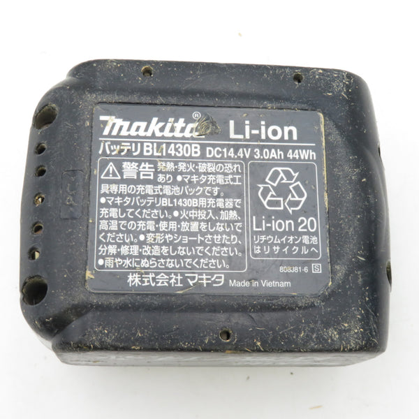 makita マキタ 14.4V 3.0Ah Li-ionバッテリ 残量表示なし 充電回数41回 BL1430B A-60698 中古